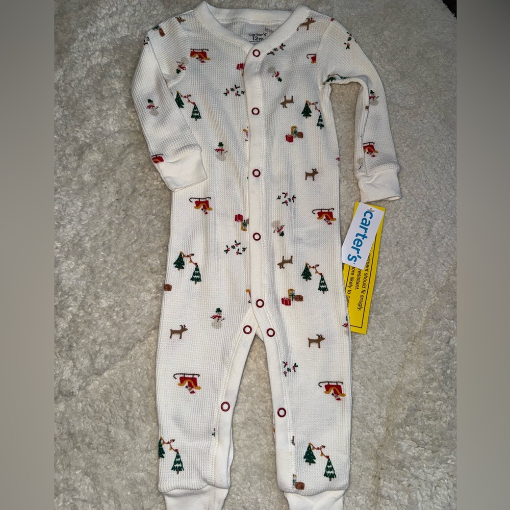Carter's White Christmas pajama